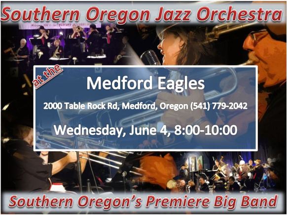 SOJO at the Medford Eagles, June 4th!